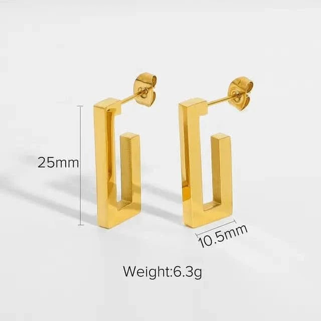 Boucles d'oreilles créoles plaquées or 18 carats
