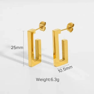 Boucles d'oreilles créoles plaquées or 18 carats