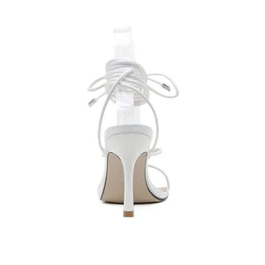 Sandales vintage à bout carré et talons hauts et brides croisées pour femmes