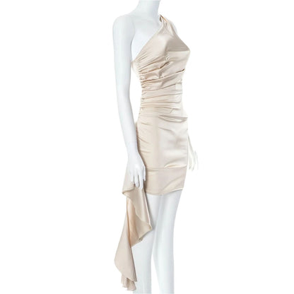 Crossbody Sleeveless Slim Fit Dress