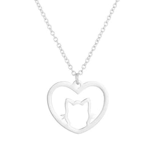 Collier coeur de chat