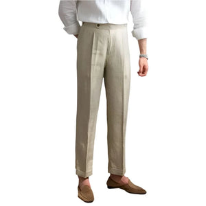 100% Linen Men's Casual Trousers – Effortless Style