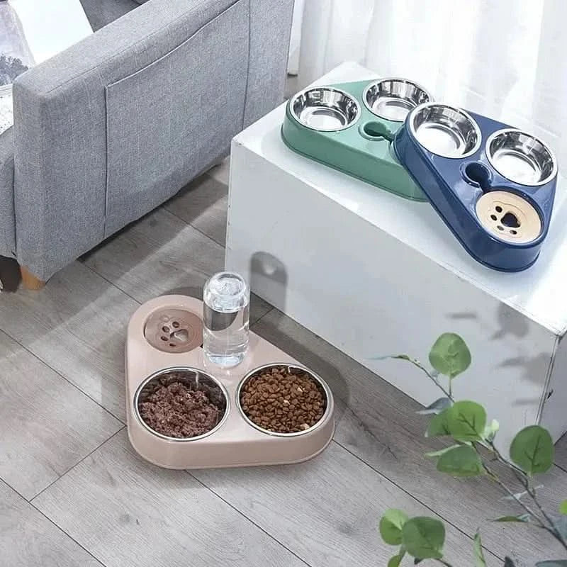 Gamelle 3 en 1 pour animaux de compagnie avec distributeur automatique