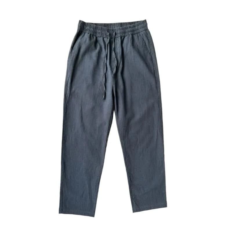 Men's Casual Pants White Baggy Straight Trousers