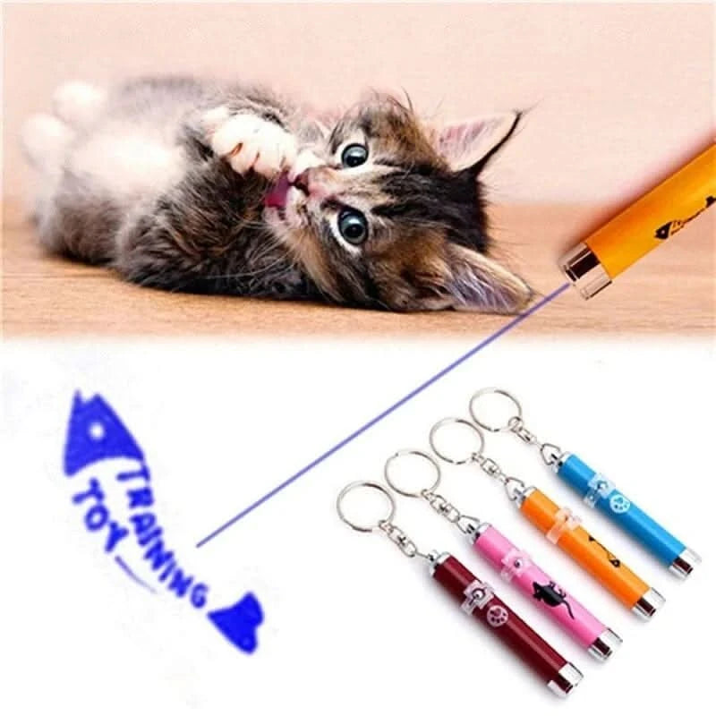 Pointeur laser LED portable en forme de chat amusant