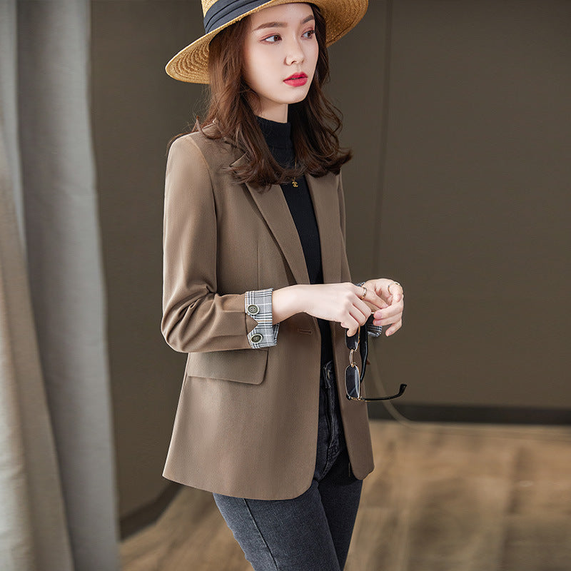 Autumn And Winter Thick Professional Wear Black Suit Jacket Formal Wear