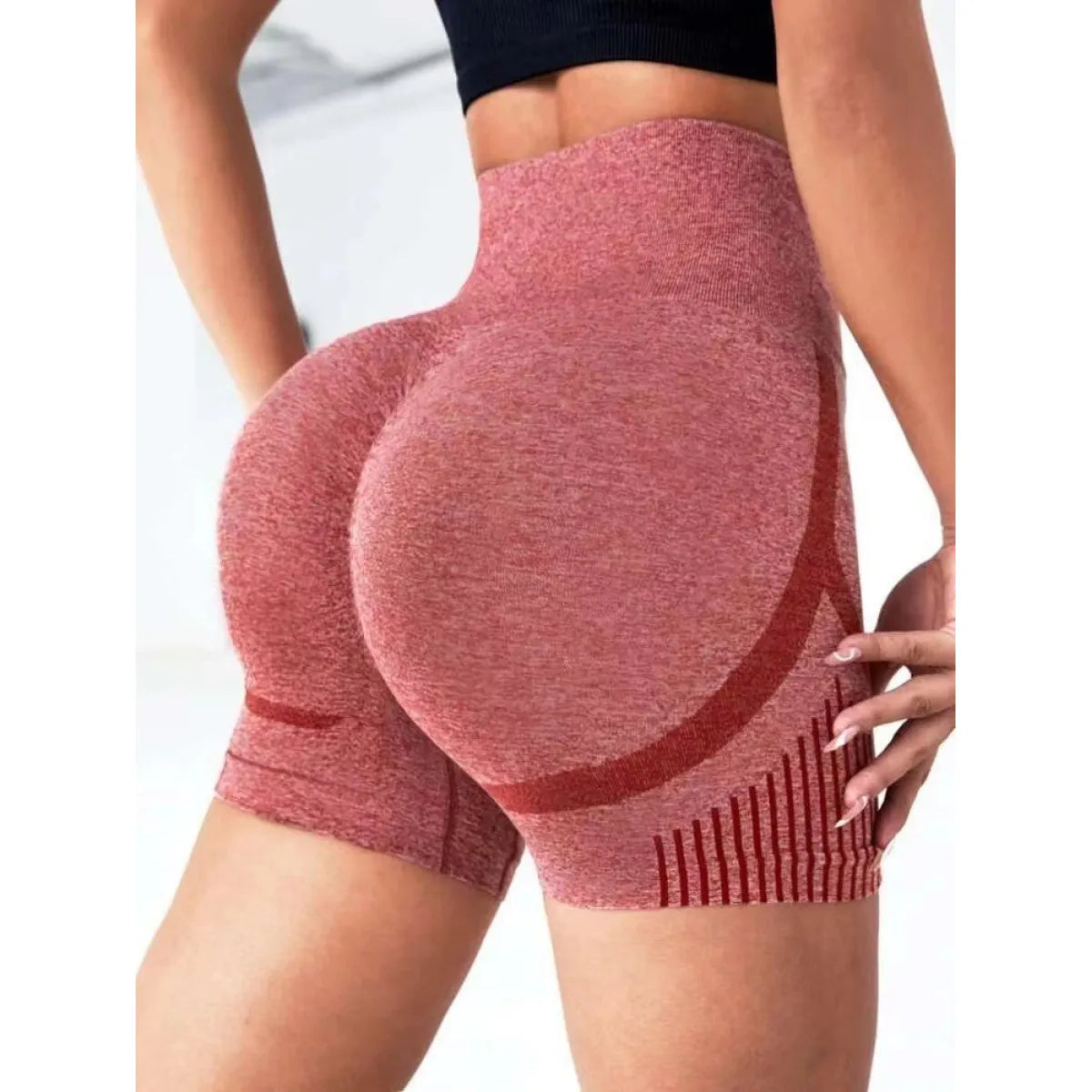 Short de yoga taille haute sans couture