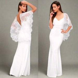 Robe châle en dentelle - Tenue élégante en dentelle