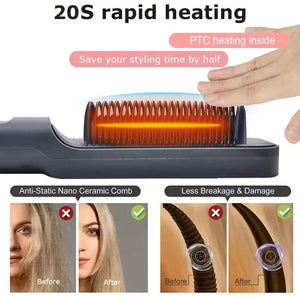 Peigne électrique multifonction pour lisser les cheveux