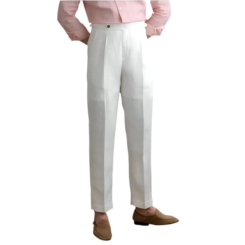 100% Linen Men's Casual Trousers – Effortless Style