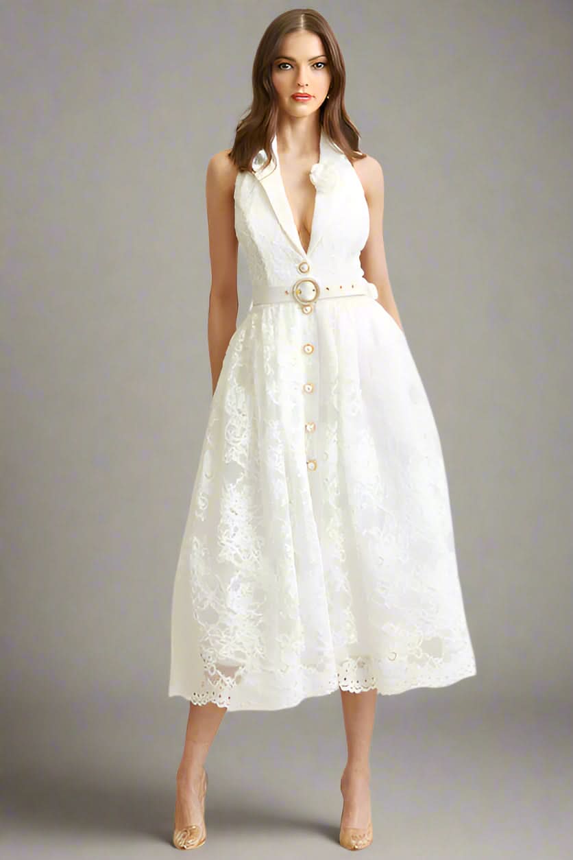 Robe en dentelle florale Pearl Bloom