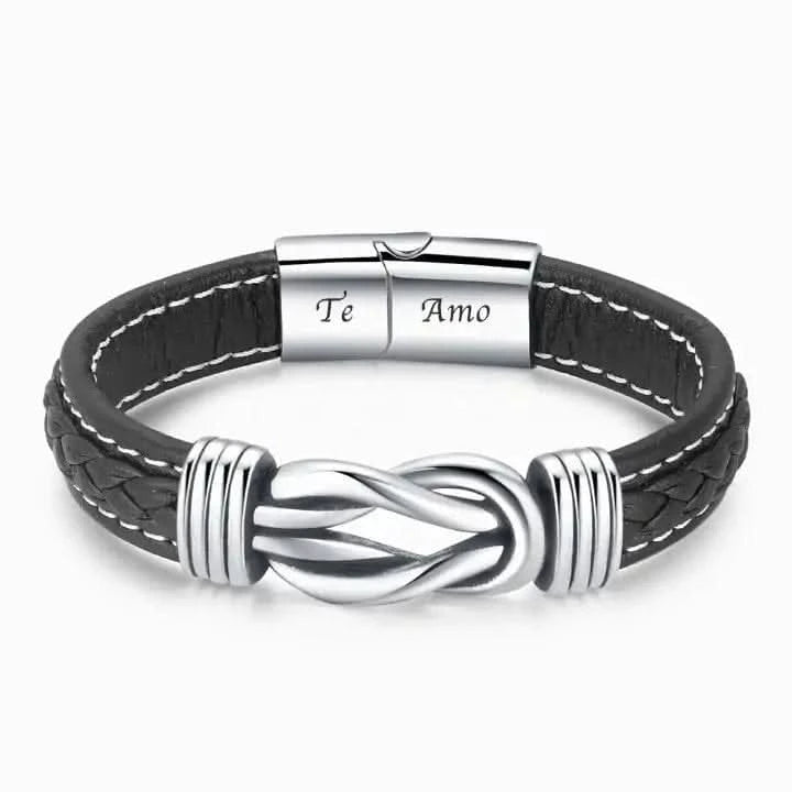Bracelet en cuir pour homme, accessoire graphique irrégulier, tendance