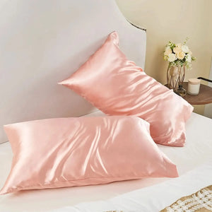 Taie d'oreiller de luxe en satin de soie 