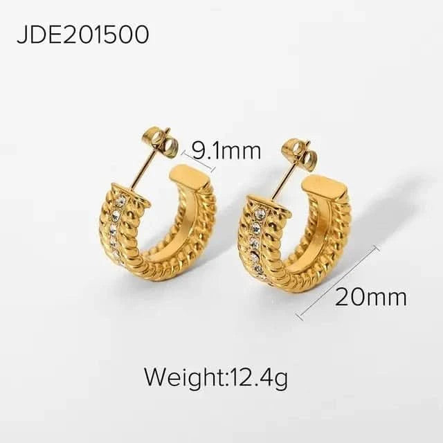 Boucles d'oreilles créoles plaquées or 18 carats