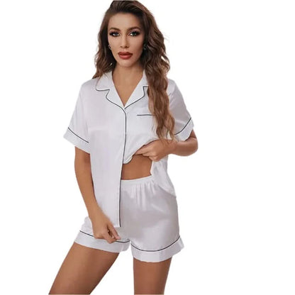 Women's Silk Satin Pajamas Set