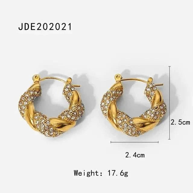 Boucles d'oreilles créoles plaquées or 18 carats