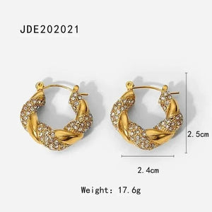 Boucles d'oreilles créoles plaquées or 18 carats