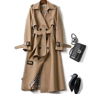 Classic Women's Trench Coat – Elegant & Water-Resistant