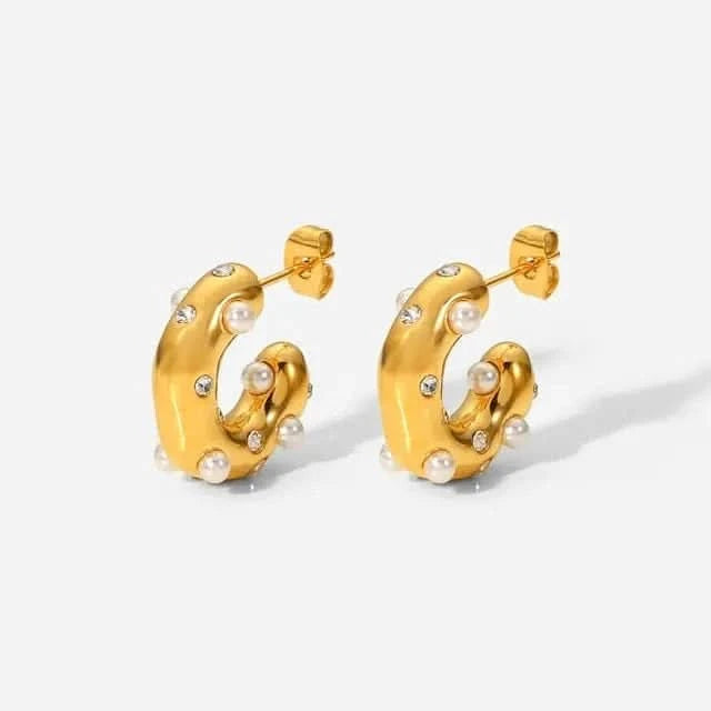 Boucles d'oreilles créoles plaquées or 18 carats