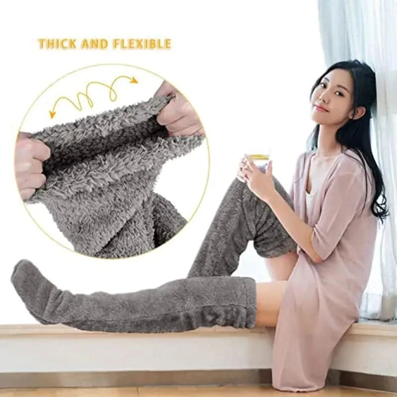 Over Knee High Fuzzy Long Socks – Cozy & Stylish Cold Weather Accessory
