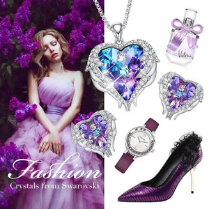 Collier en cristal en forme de cœur