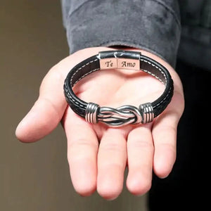 Bracelet en cuir pour homme, accessoire graphique irrégulier, tendance