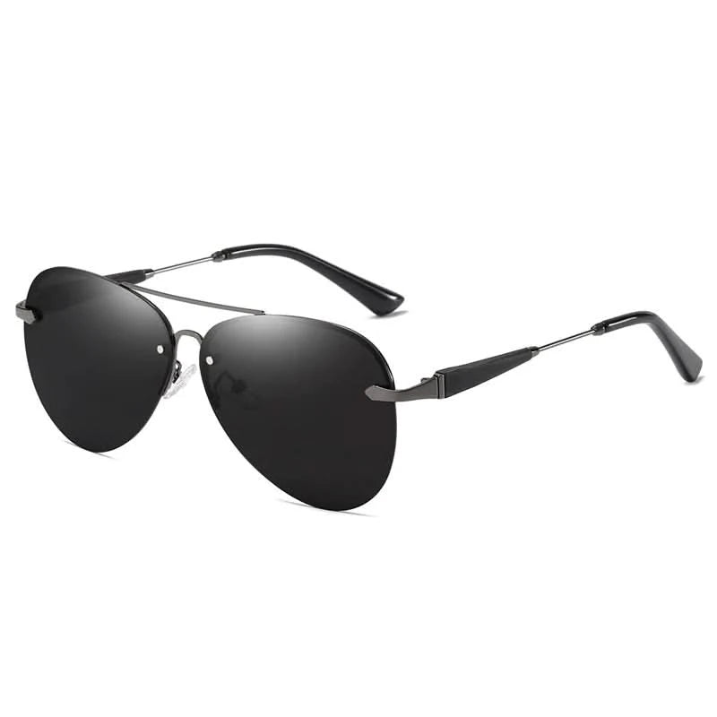 Lunettes de soleil polarisées à monture métallique – Design classique sans monture
