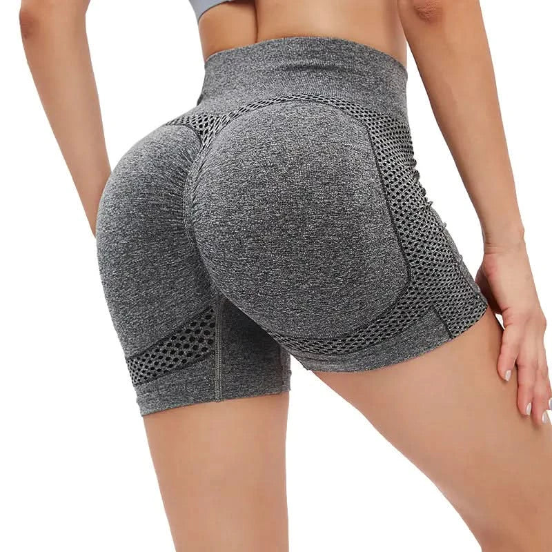 Short de yoga taille haute pour femme – Coupe rehaussante et extensible