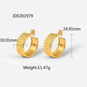 Boucles d'oreilles créoles plaquées or 18 carats