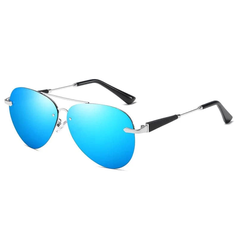 Lunettes de soleil polarisées à monture métallique – Design classique sans monture
