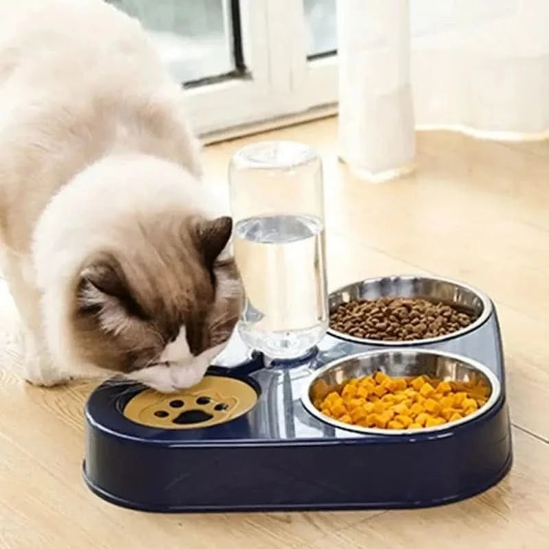 Gamelle 3 en 1 pour animaux de compagnie avec distributeur automatique
