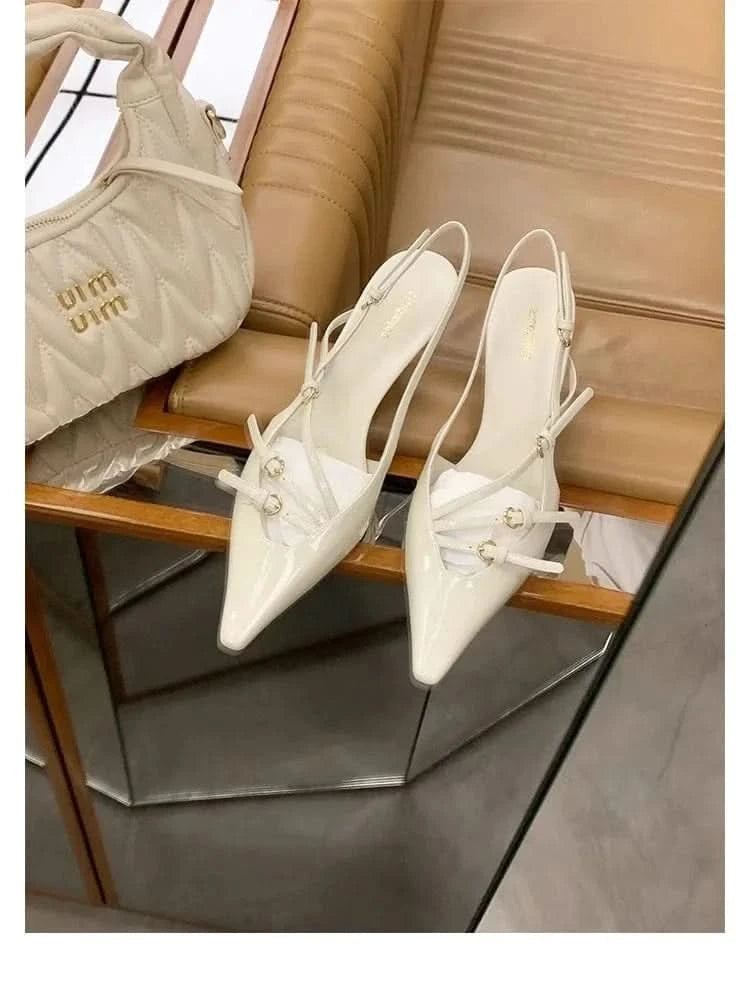 Sandales à talons hauts et boucle pour femmes