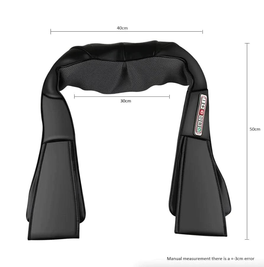 Masseur Shiatsu pour le dos, le cou et les épaules avec coussin chauffant et pétrissage 3D pour tissus profonds