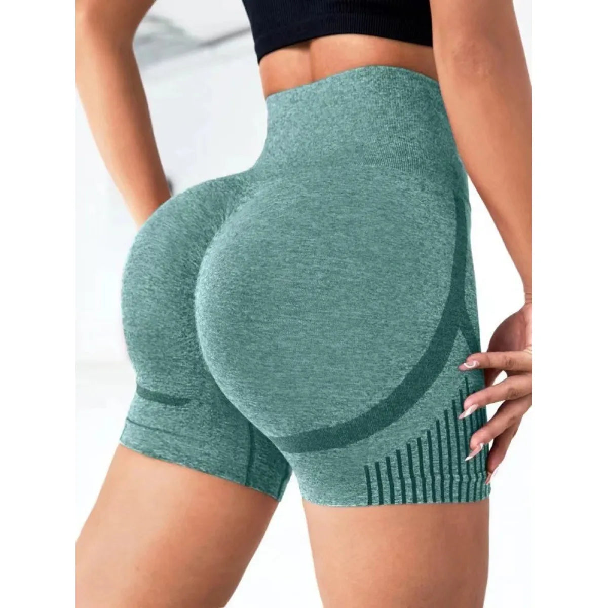 Short de yoga taille haute sans couture