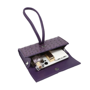 Petit sac bandoulière carré – Sac à main de luxe à motif autruche pour une élégance au quotidien 
