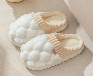 Chaussons d'intérieur chauds et antidérapants en peluche pour hommes et femmes