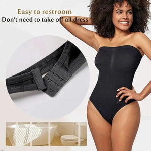 Combinaison moulante en tricot sans coutures, corset gainant, bretelles, débardeur amovible, dos en T