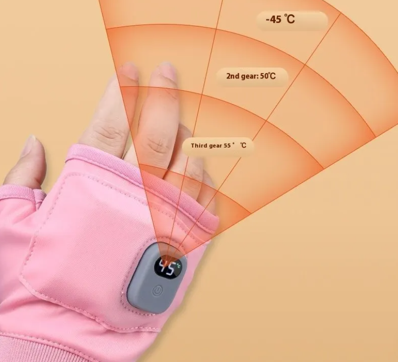 USB Heated Gloves with Digital Display – Adjustable Temperature, Unisex Design