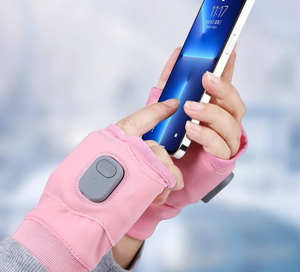 USB Heated Gloves with Digital Display – Adjustable Temperature, Unisex Design