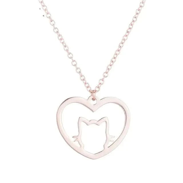 Collier coeur de chat