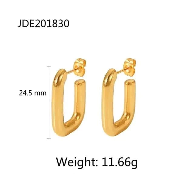 Boucles d'oreilles créoles plaquées or 18 carats