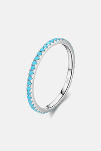 Bague en argent sterling 925 avec turquoise artificielle