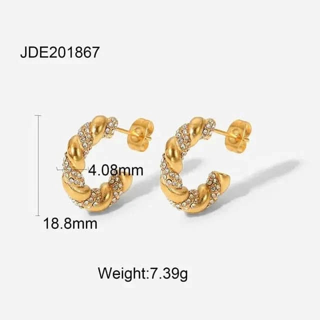 Boucles d'oreilles créoles plaquées or 18 carats