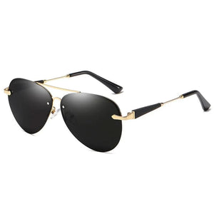Lunettes de soleil polarisées à monture métallique – Design classique sans monture