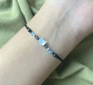 Bracelet Coquillage Chat Noir Chat Blanc