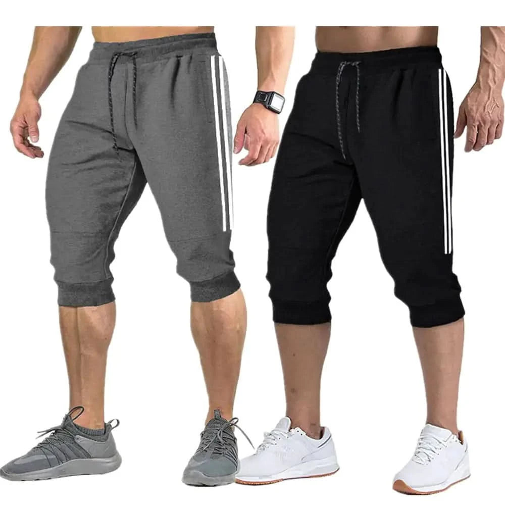 All4YouNow Men’s Cropped Jogger Pants – Breathable Comfort for Running & Training