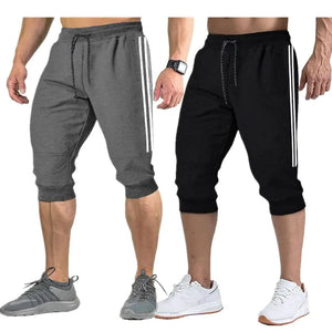 All4YouNow Men’s Cropped Jogger Pants – Breathable Comfort for Running & Training