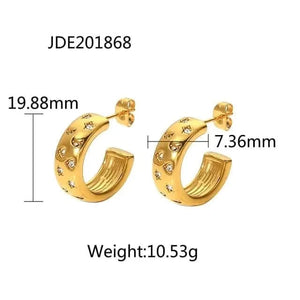 Boucles d'oreilles créoles plaquées or 18 carats