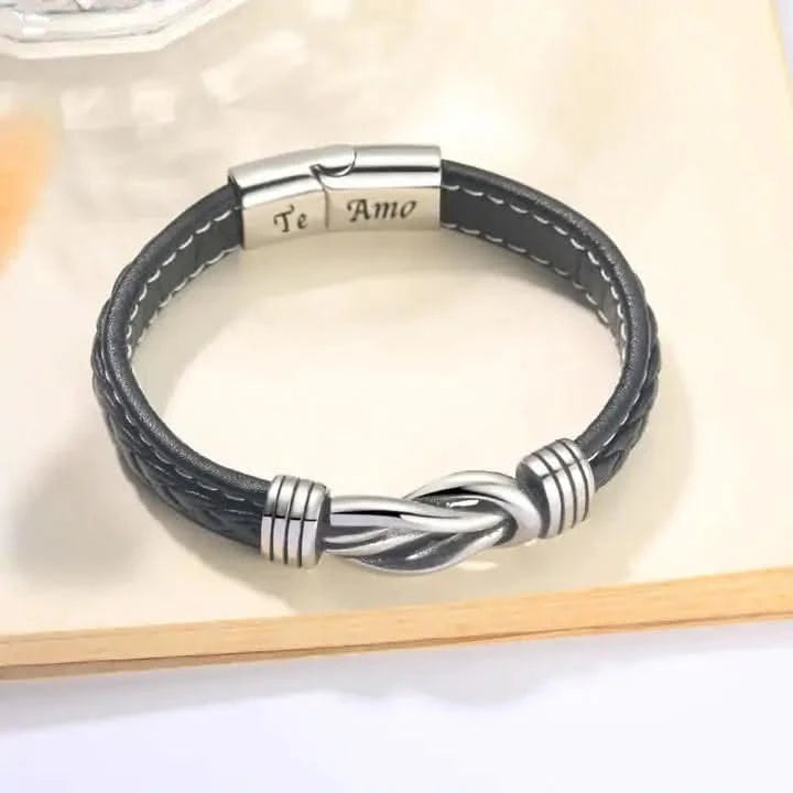 Bracelet en cuir pour homme, accessoire graphique irrégulier, tendance