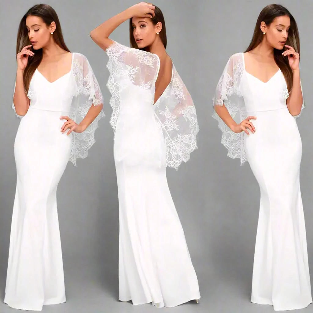 Robe châle en dentelle - Tenue élégante en dentelle